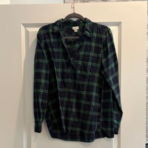 J. Crew Dark Plaid Button-Down Shirt